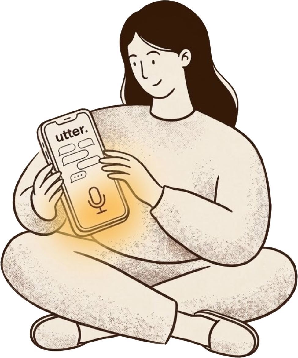 utter: Speak naturally, write perfectly